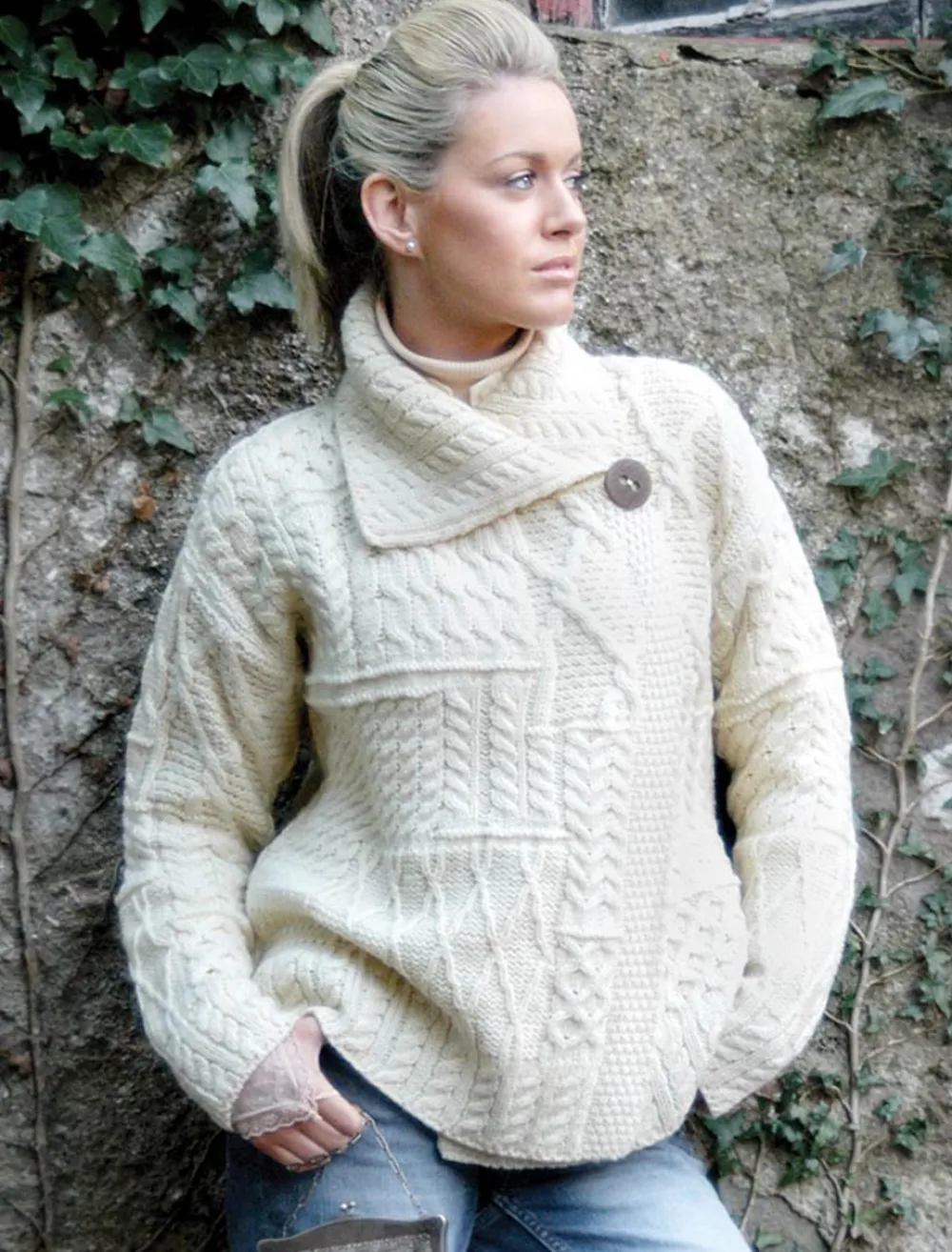 Glenaran Cardigans, Jackets & Coatigans^Patchwork Cardigan with Collar