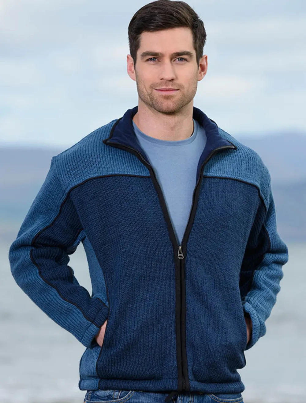 Glenaran Cardigans, Jackets & Coats^Men's Fleece Lined Wool Jacket