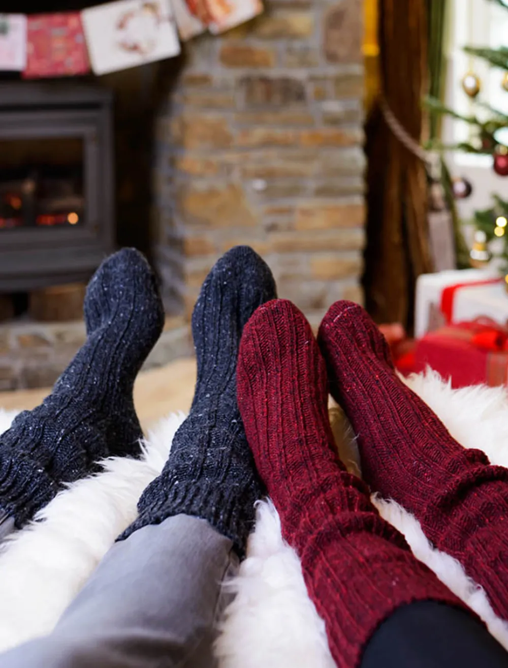 Glenaran Irish Wool Socks & Slippers|Irish Wool Socks And Slippers^Wool Socks
